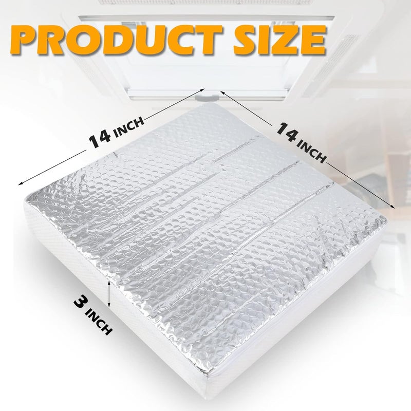 Sika deer RV Vent Insulator 14″x14″x3″, 2 Piece Universal RV Skylight Cover with Reflective Surface, Skylight Shade Energy Savings Sunroof Fits for 14 Inch X 14 Inch RV/Camper Vents - Image 5